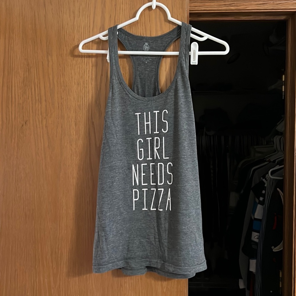 “This Girl Needs Pizza” Tank - Size M